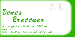 denes brettner business card